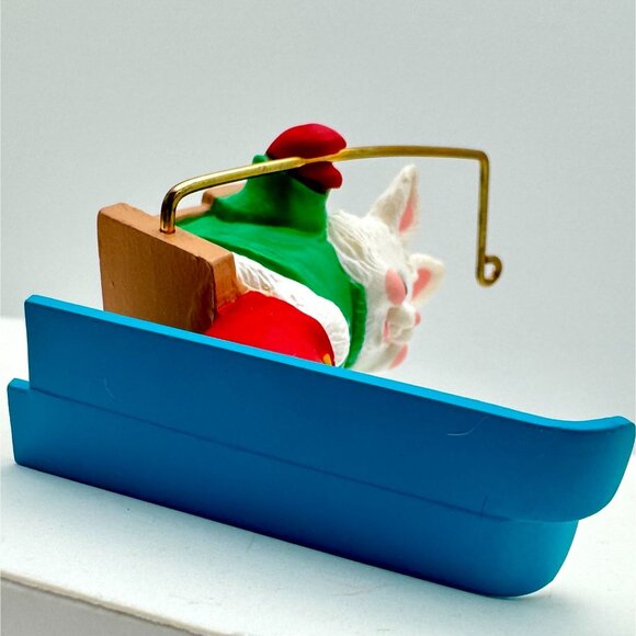 Hallmark 1991 Keepsake Ornament Ski Lift Bunny Handcrafted Julia Lee QX5447 - Picture 12 of 14